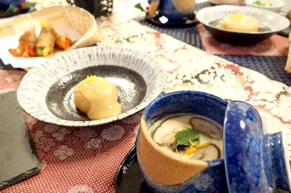 友人H・料理教室・茶碗蒸し①
