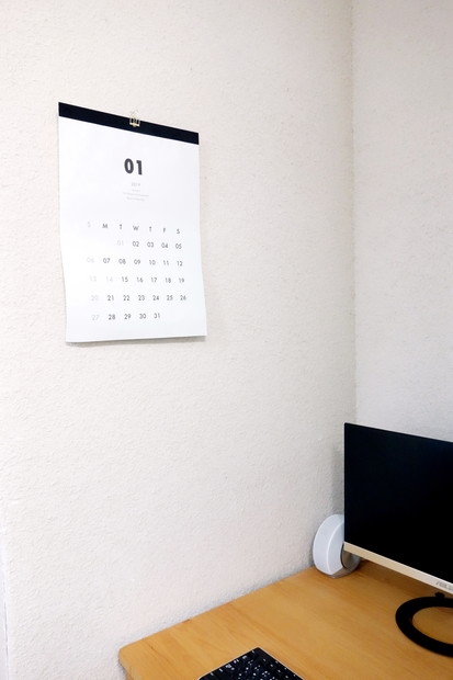 キャンドゥ・A3壁掛けカレンダー シンプル・ワークスペース①