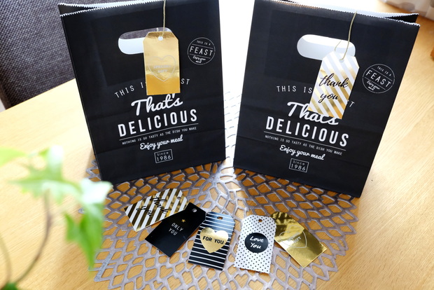 2020年・ダイソー・バレンタイン・ラッピング・ハンドルバッグ・紙タグ①