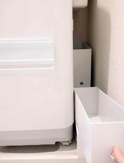 ニトリ・ウォールシェルフ・洗面所・洗濯機横・無印・ファイルボックス②