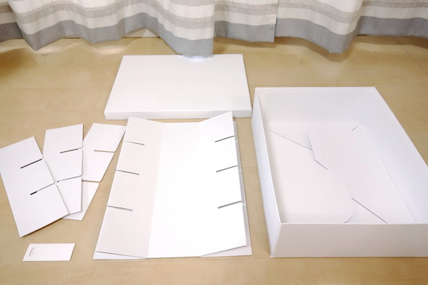 IKEA・TJENA ボックス 仕切り付き, ホワイト①