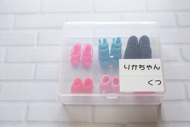 セリア・白綿棒　スクエアケース・リカちゃん小物①