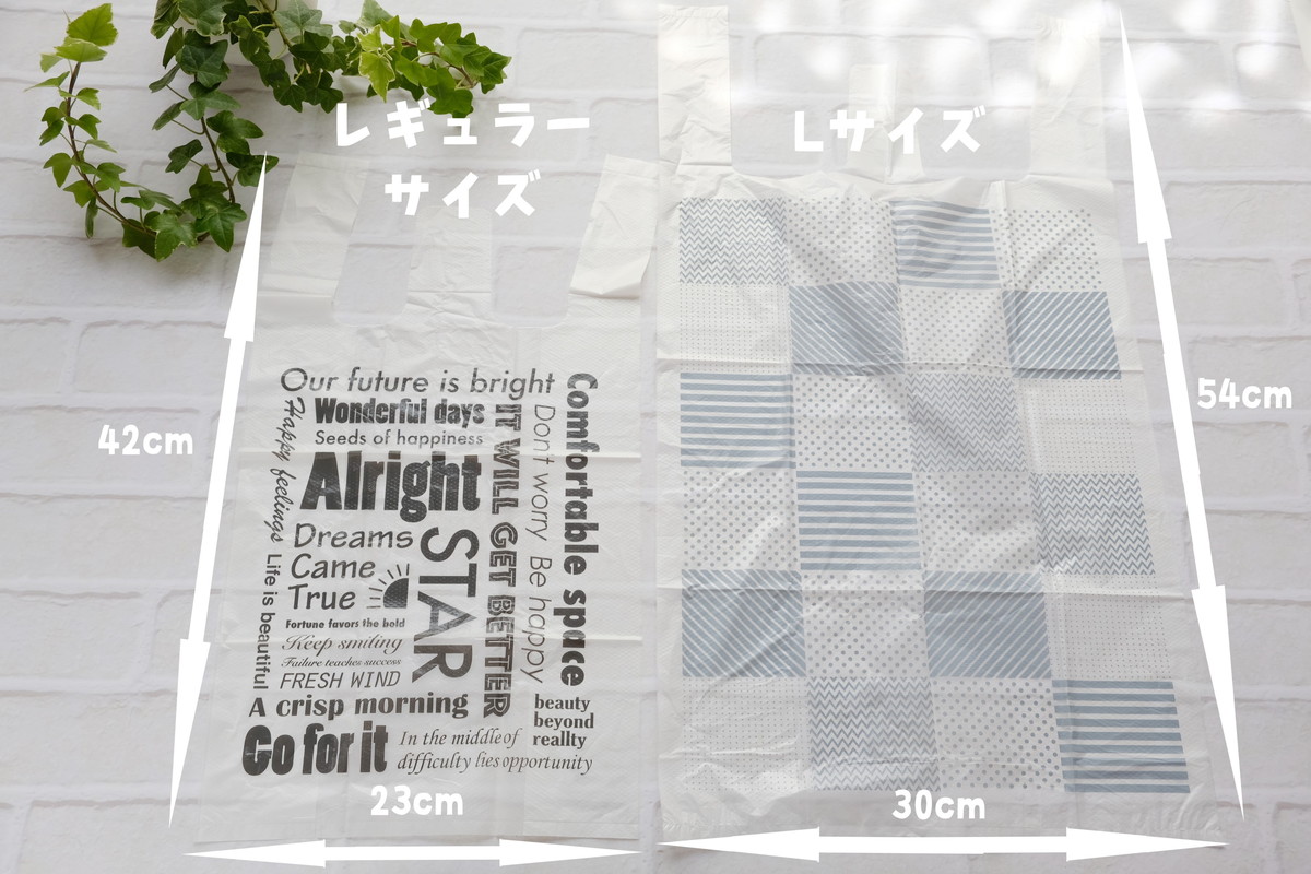 ❻4697③セリア・ポケットタイプレジ袋Lサイズ