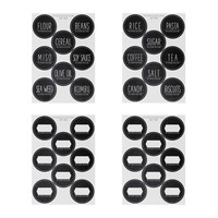 IKEA･PROVSTICKA ラベルシール4種類セット, ブラック, ホワイト①