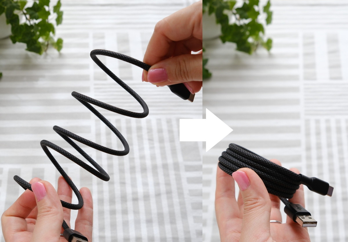 ❺DSCF7368③ダイソー・くるくる収納マグネットケーブル