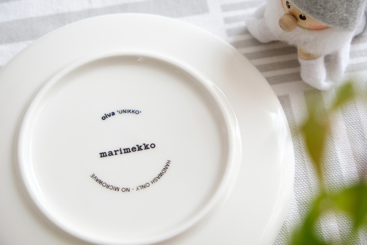 marimekko アイシーグレー　プレート マリメッコ「ウニッコ・13.5cmプレート」＊限定カラーのアイシー
