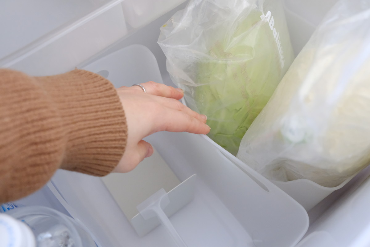 セリア・やわらか野菜ストッカー・冷蔵庫・野菜室②