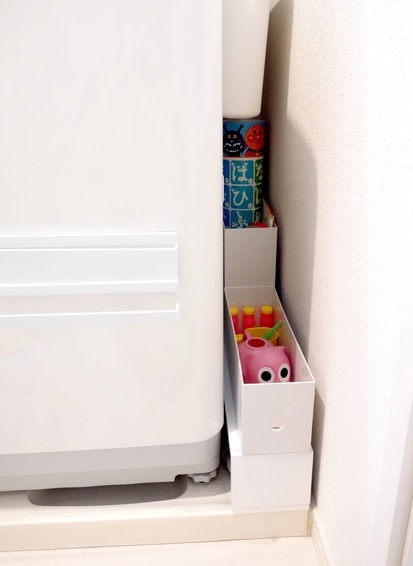 ニトリ・ウォールシェルフ・洗面所・洗濯機横・おもちゃ収納①
