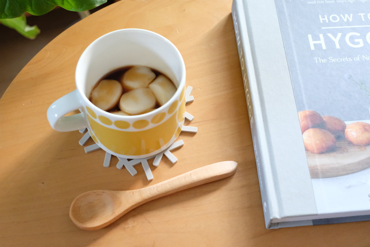 ❺DSCF1702・カルディ・レンジで白玉