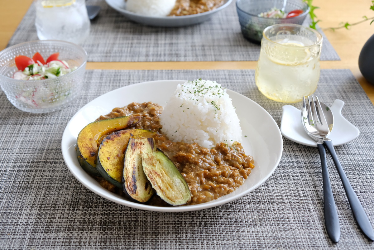 キャンドゥ・みじん切りカッター・レンチンキーマカレー・チョップドサラダ①
