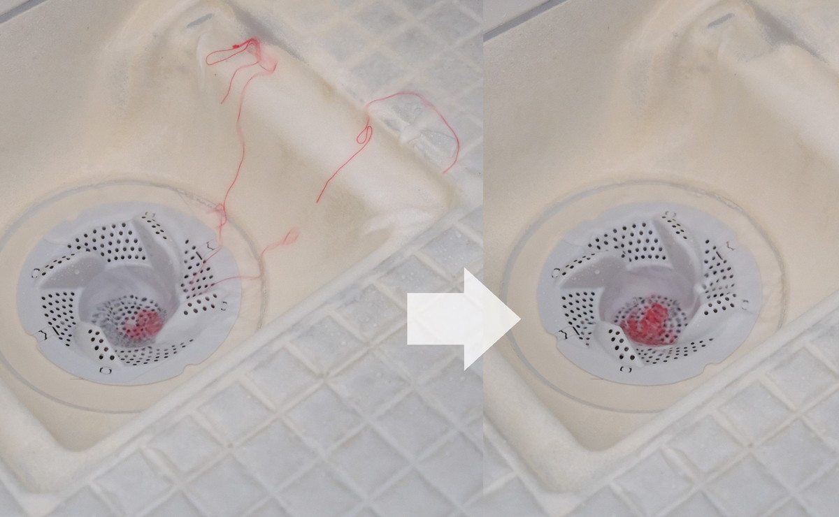 ❾DSCF9724③バルくんお風呂の排水口ヘアキャッチ