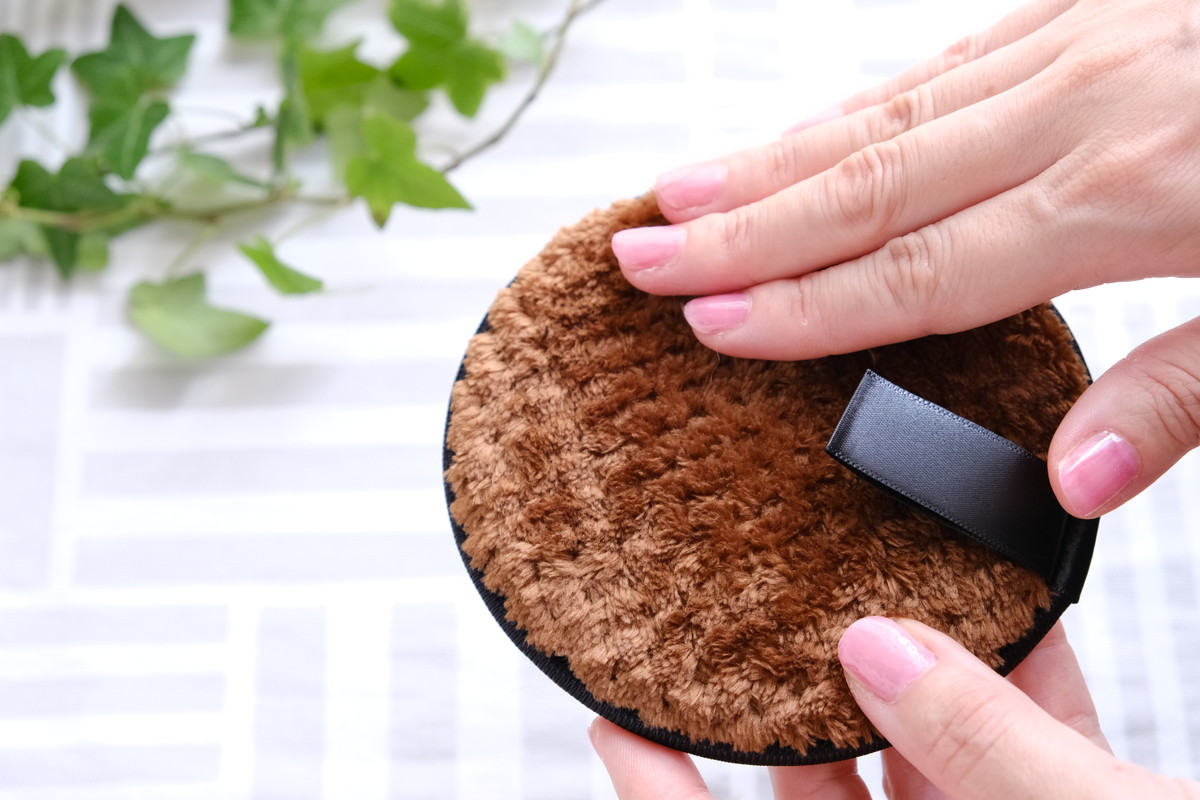 ❸DSCF7286ダイソー・パフ(メイク落とし用、エンボスタイプ)