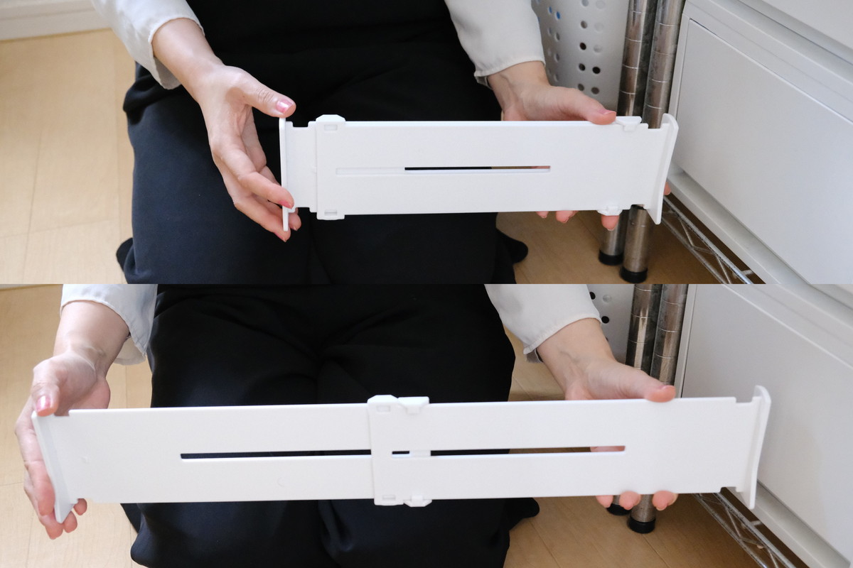 ❹DSCF9981② (2)ダイソー・伸縮式引出し整理仕切板