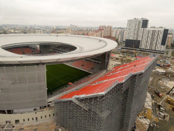 おそロシア W杯会場となるロシアの新スタジアムに席が足りない欠陥 恐怖の場所に2万人分のシートが用意されるｗｗｗｗ ユルクヤル 外国人から見た世界