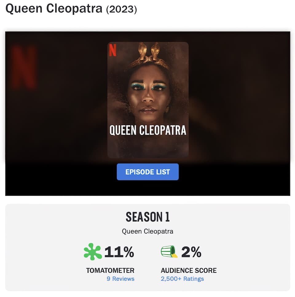 クレオパトラ エジプト Netflix 黒人