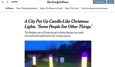 クリスマスイルミネーション ベルギー アウデンブルグ