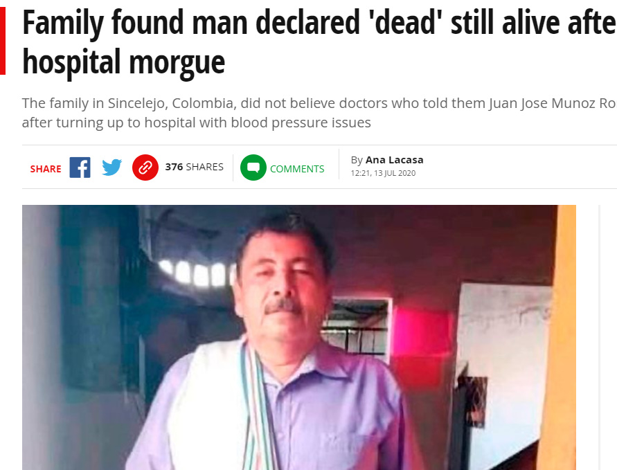 コロンビア 遺体安置所
