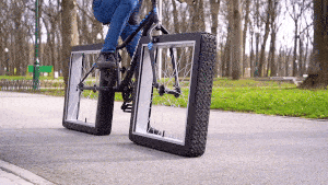 自転車 無限軌道 四角いタイヤ