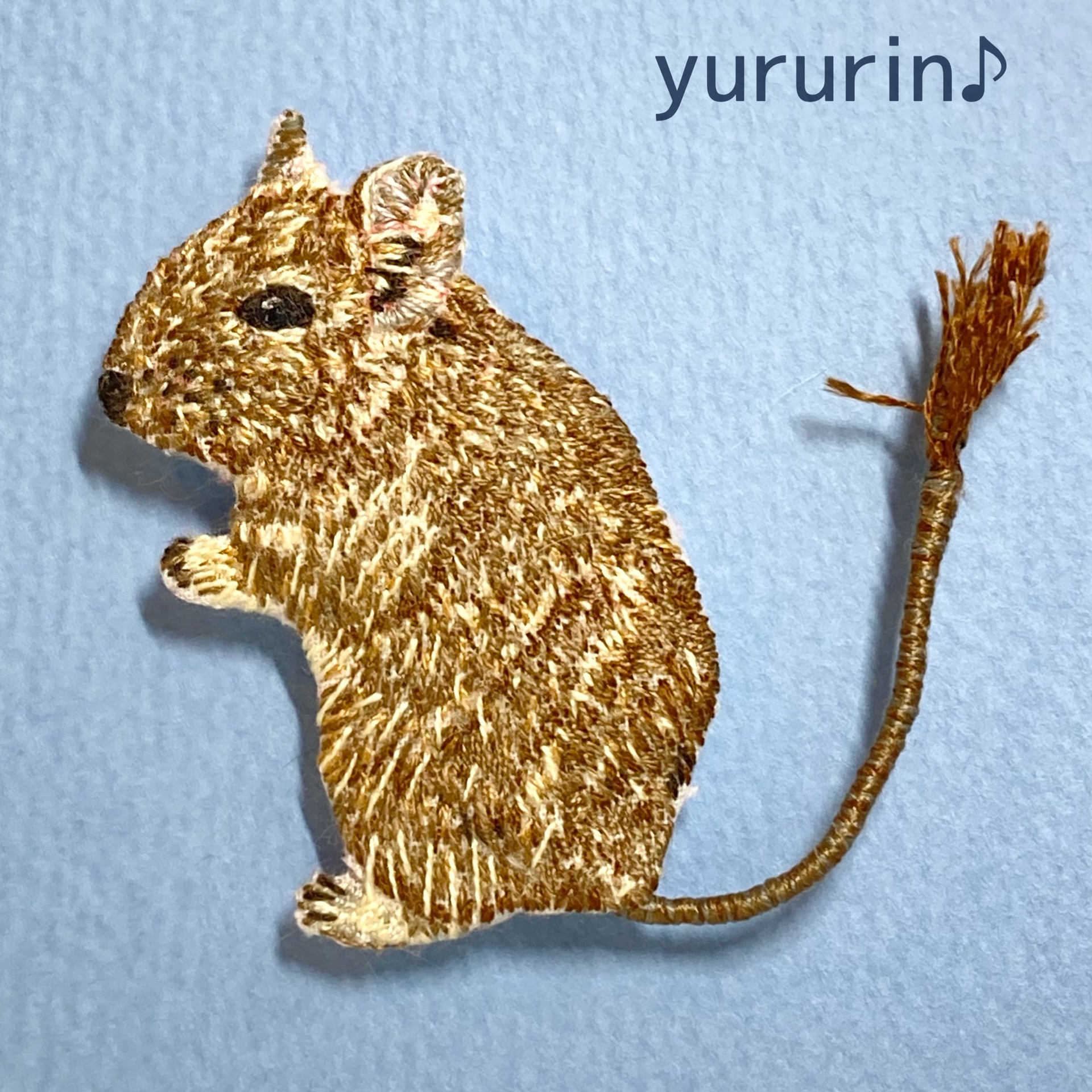 デグー 動物の刺繍マグネットの作り方 レシピ Yururin ハンドメイドとデグーの日常
