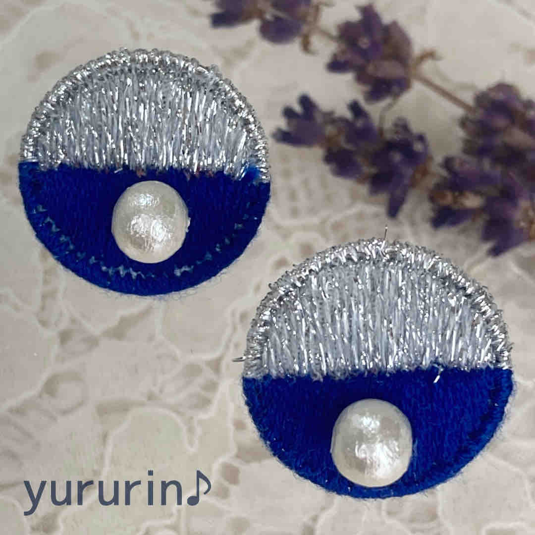 糸刺繍イヤリングの裏処理がきれいに出来なくて悩んでいる話 Yururin きょうもビーズブログ