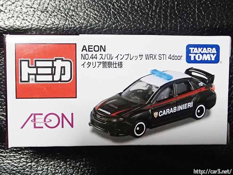 イオン限定トミカ・スバルインプレッサWRXイタリア警察