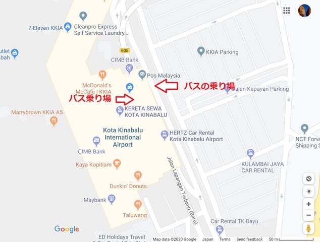 バス乗り場地図