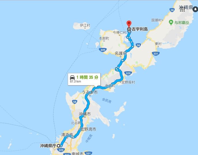 古宇利島地図