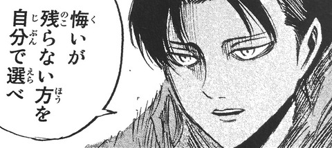 悔いが残らない方を自分で選べ