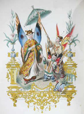 フランスアンティーク アメデ・ヴァラン 銅版画 パピヨン 天使 1852年 フランスアンティーク アメデ・ヴァラン 銅版画 パピヨン 天使