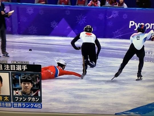 北朝鮮選手、ショートトラック男子で日本選手を妨害し失格