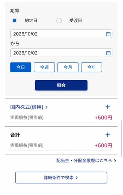 10月2日　デイトレ結果　+500円　１回だけトレードして終わり