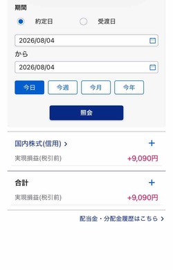 8月4日　デイトレ結果　+9090円　他の動いてるのもやればよかった
