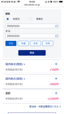12月23日　　デイトレ結果　+1000円　今日もトレード少な目