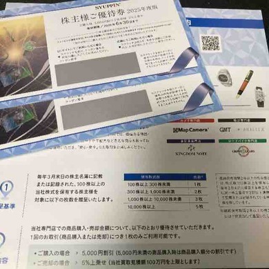 シュッピン（3179）から株主優待が届きました