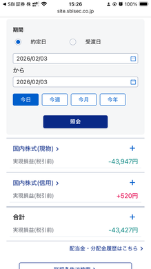 2月3日　デイトレ結果　-43427円　残念無念また明日