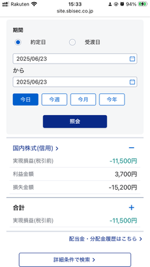 6月23日　デイトレ結果　-11500円　ラスト共栄タンカーで大負け