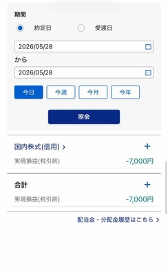 5月28日　デイトレ結果　-7000円　やらなくてよかった