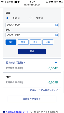 12月30日　デイトレ結果　-9904円　大納会　今月の収支報告