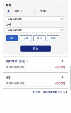 4月7日　デイトレ結果　+700円　微利益