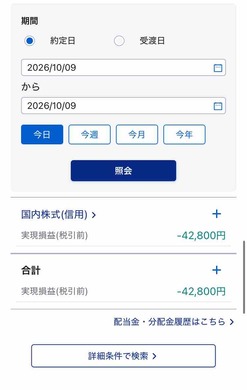 10月9日　デイトレ結果　-42800円　ドカン負け