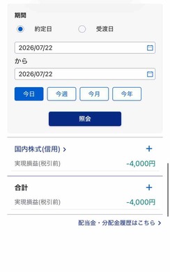 7月22日　デイトレ結果　-4000円　リバ狙い伸ばそうとしたら負けで収支マイテン