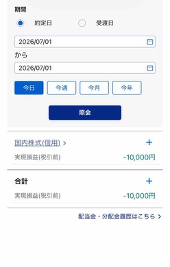 7月1日　デイトレ結果　-10000円　負けスタート