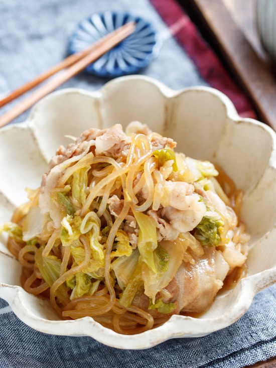 豚バラ白菜すき焼き5