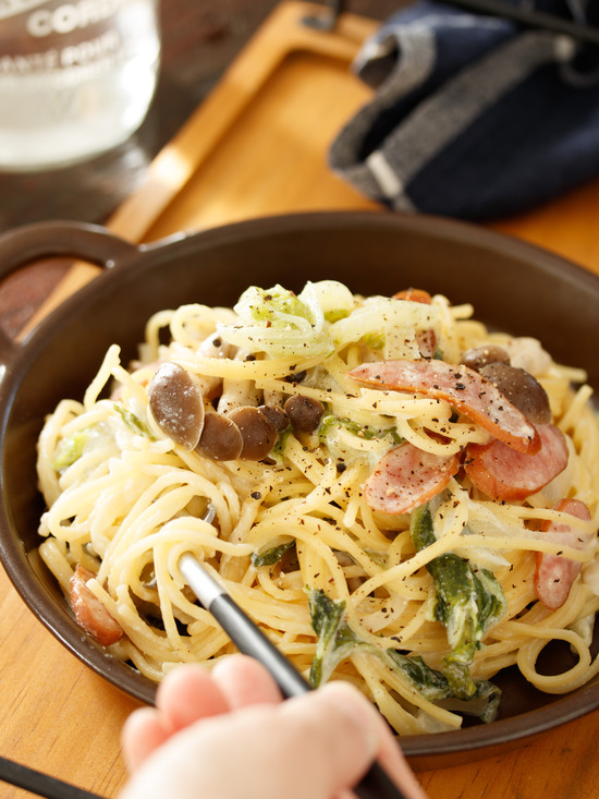 白菜パスタ4