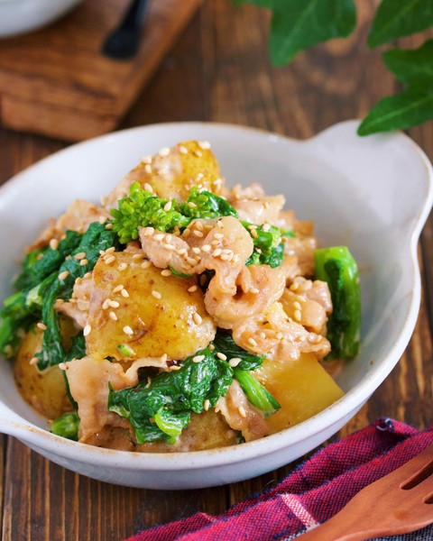 季節限定 メンズもキッズも喜ぶ 新じゃがと菜の花の肉じゃが風 おかずポテサラ 作り置き 時短 節約 作り置き スピードおかず De おうちバル Yuu S Stylish Bar Powered By ライブドアブログ