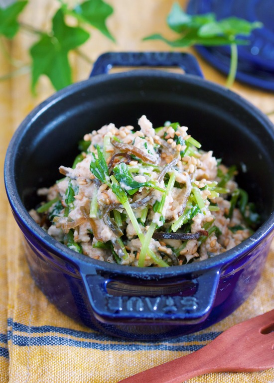 豆苗白あえ15