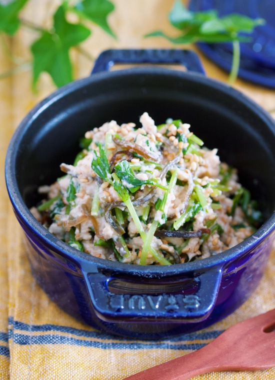 豆苗白あえ3