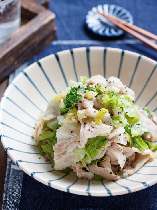 豚バラキャベツネギオイル5