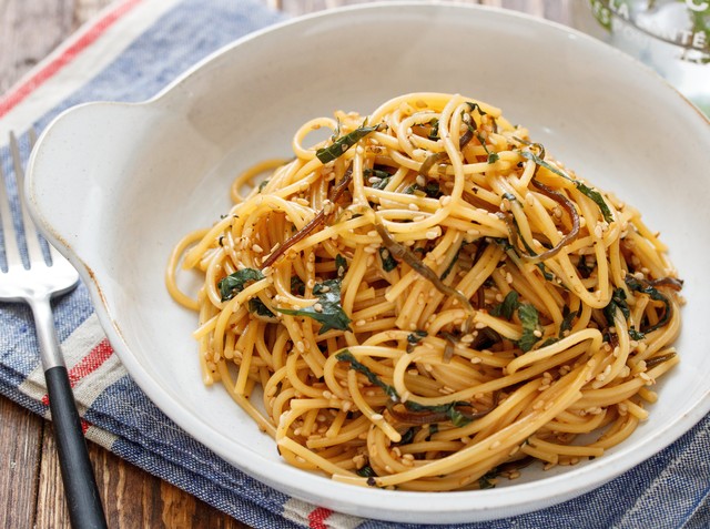 しそ昆布と大葉の和風パスタ レンジ 包丁不要 主食 パスタ 作り置き スピードおかず De おうちバル Yuu S Stylish Bar Powered By ライブドアブログ