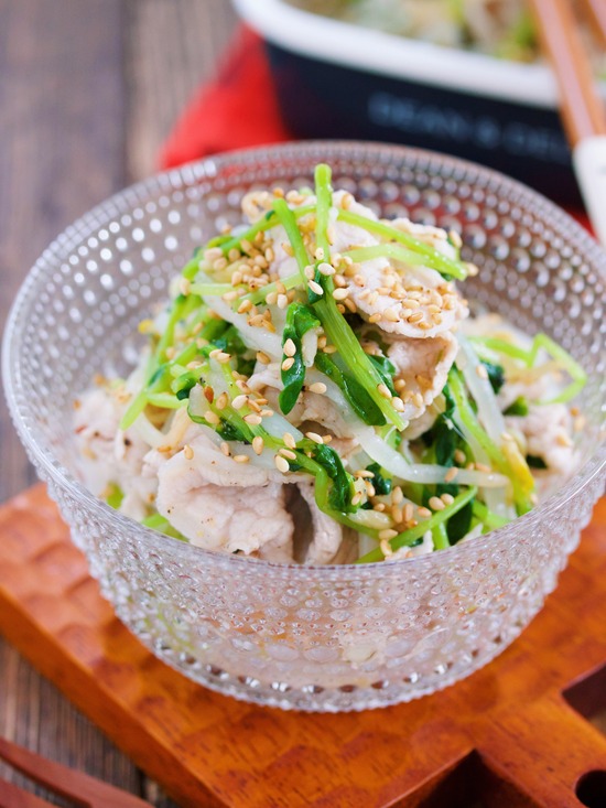 豆苗もやしおかず10